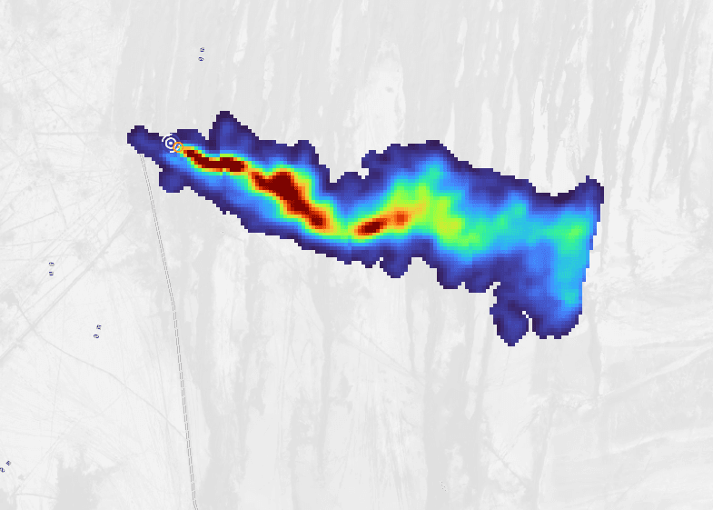 Oil and gas methane plume