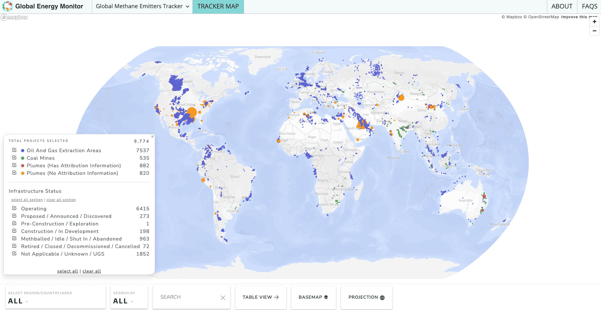 The Global Methane Emitters Tracker