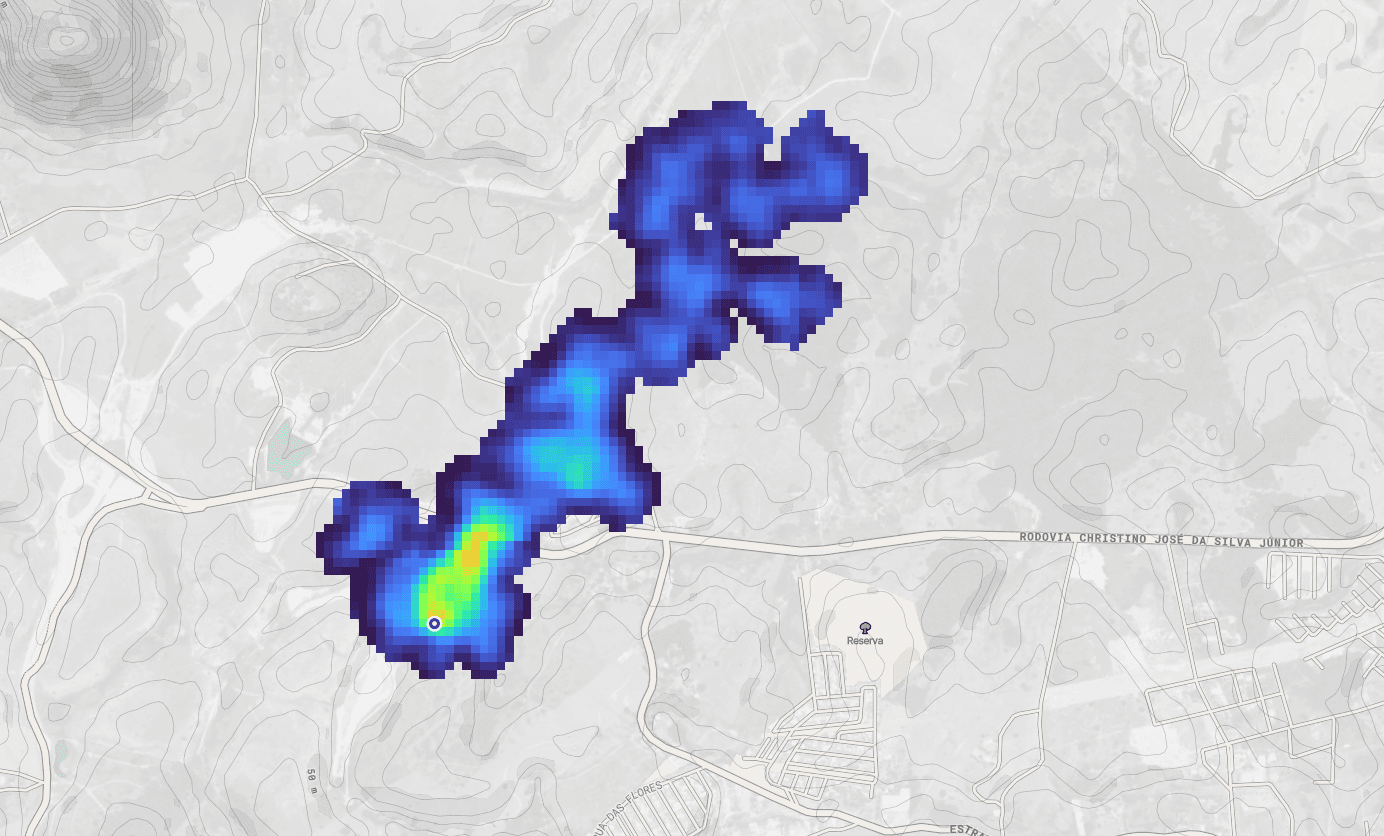 Power generation methane plume