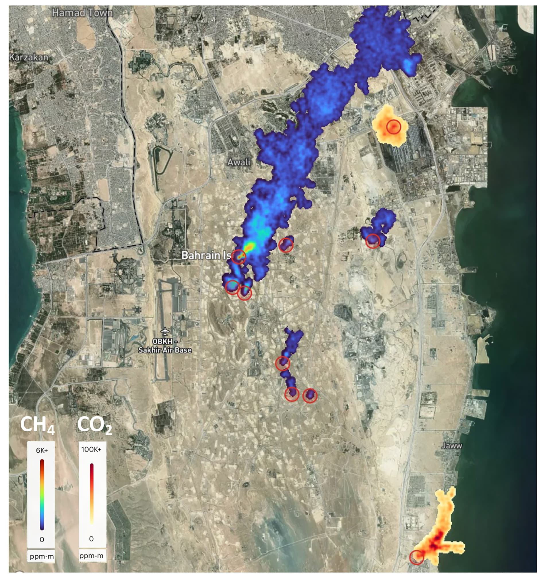 Detection of CH4 and CO2 plumes with Tanager-1