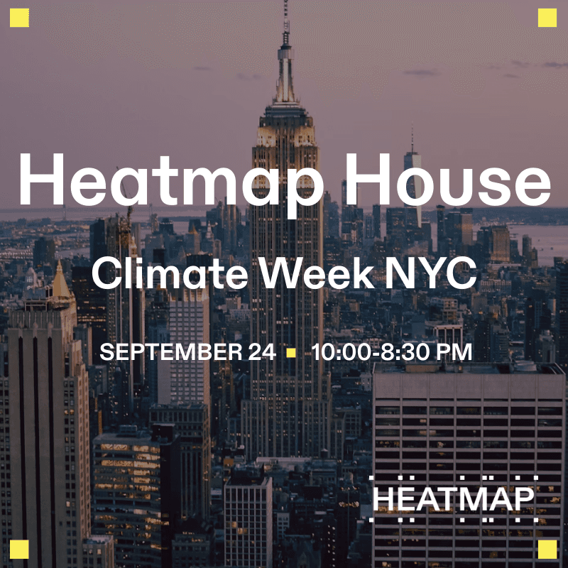 Information about Heatmap's house at new york climate week 2025
