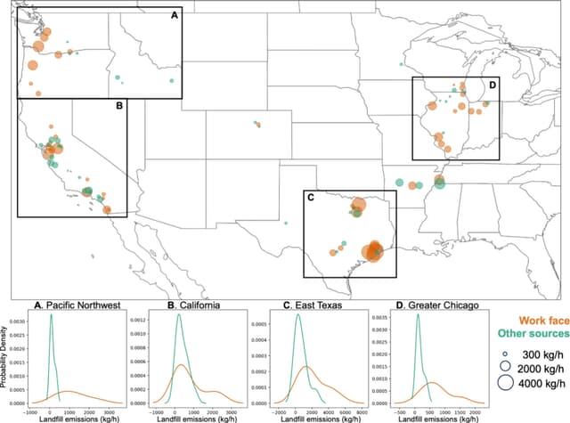 Landfill work face emissions present major methane mitigation ...