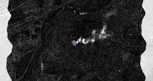 Level 2B methane atmospheric retrieval derived from airborne data underlying a methane source.