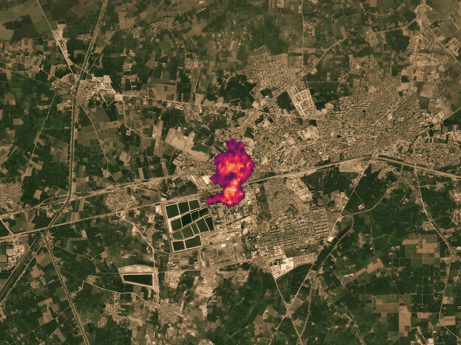 ammonia emissions detected by carbon mapper in Pakistan using tanager-1 satellite data