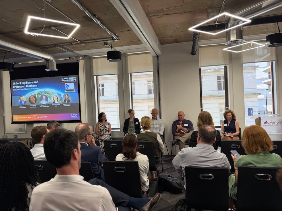attendees at the carbon mapper london climate action week event on methane emissions data and action