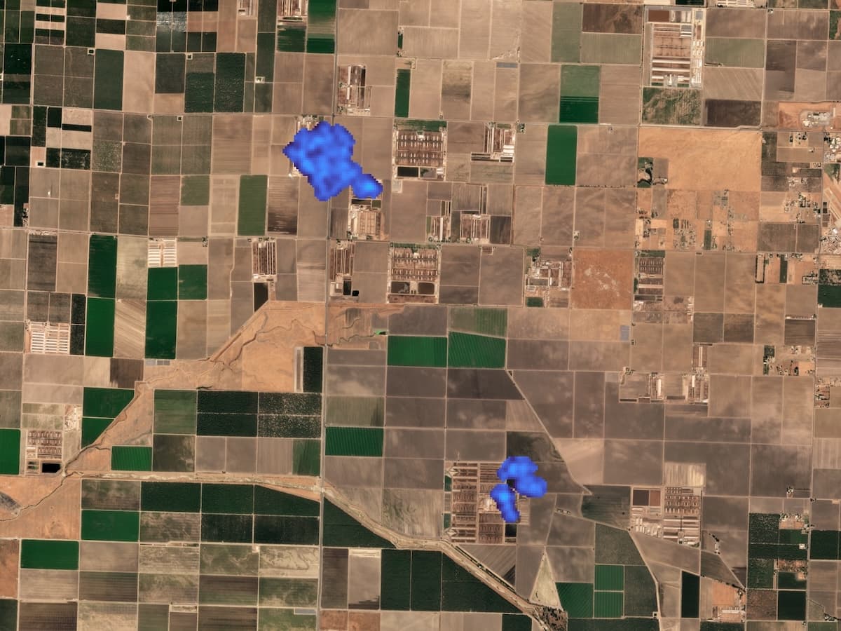 methane emissions detected by carbon mapper using tanager-1 satellite data